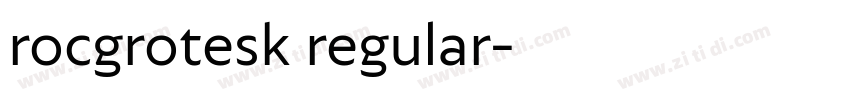 rocgrotesk regular字体转换
